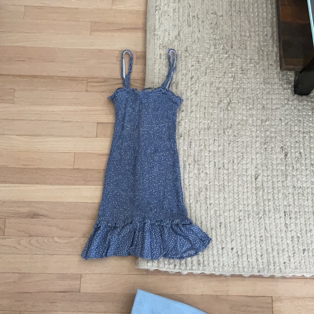 Blue Ruffle Mini Dress - Picture 3 of 3